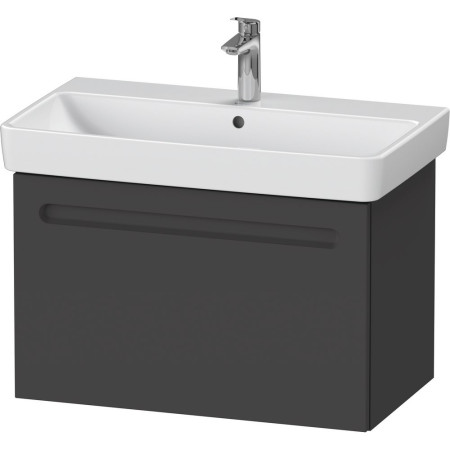 Duravit No 1 Matt Graphite 740mm Wall Hung Vanity Unit and Basin
