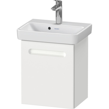 Duravit No 1 Matt White 390mm Wall Hung Left Handed Vanity Unit and Basin
