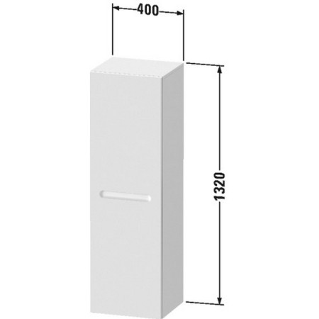 N11308R18180000 Duravit No 1 Matt White 400mm Right Handed Tallboy Storage Unit Dimensions