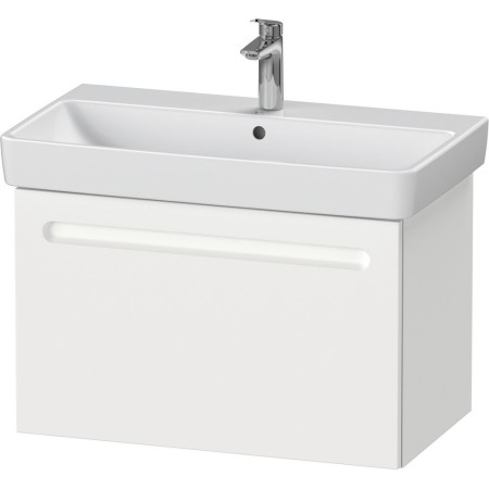 Duravit No 1 Matt White 740mm Wall Hung Vanity Unit and Basin