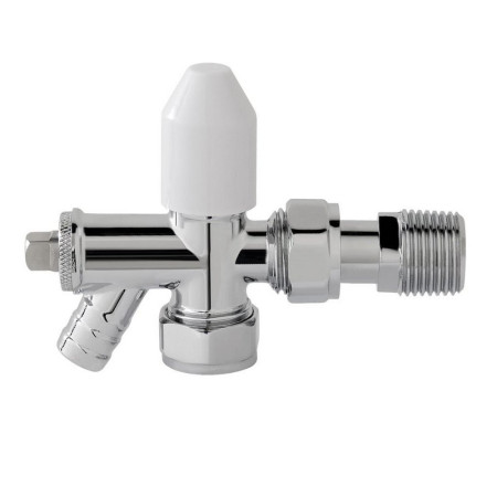Eastbrook 15mm Chrome Lockshield with Drain Valve