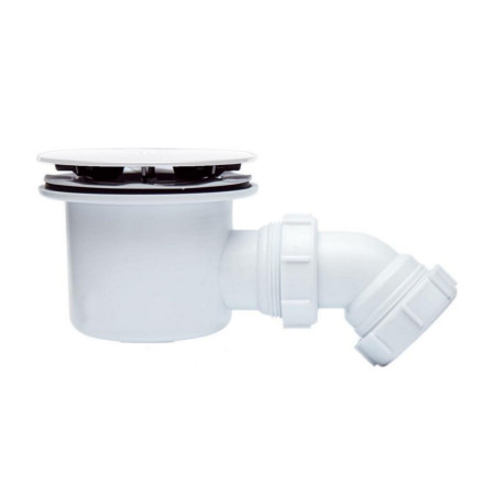 14.508 Eastbrook 90mm Matt White Fast Flow Shower Waste Side View