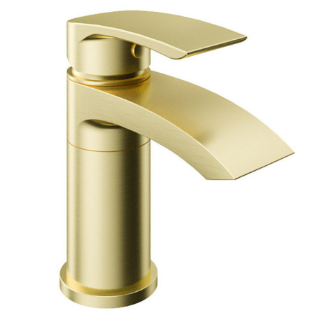 Eastbrook Alveston Brushed Brass Swivel Mini Basin Mixer with Waste