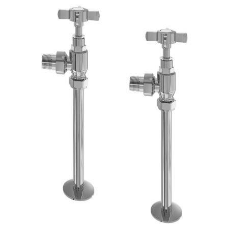 Eastbrook Angled Traditional Chrome Radiator Valves with Tails