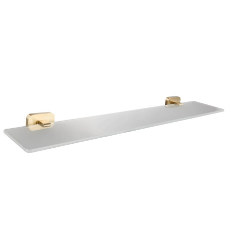 Eastbrook Asti Brushed Brass 600mm Bathroom Glass Shelf