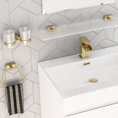 52.443 Eastbrook Asti Brushed Brass Towel Ring Lifestyle