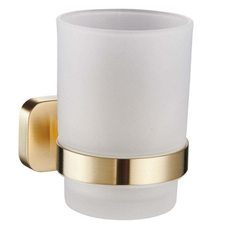 Eastbrook Asti Brushed Brass Tumbler Holder