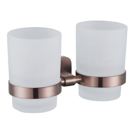 Eastbrook Asti Brushed Bronze Double Tumbler Holder