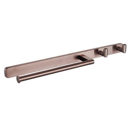 Eastbrook Asti Brushed Bronze Towel Ring and Double Robe Hook