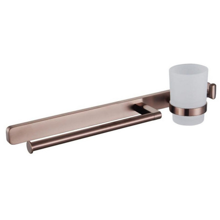 Eastbrook Asti Brushed Bronze Towel Ring with Hook and Tumbler Holder