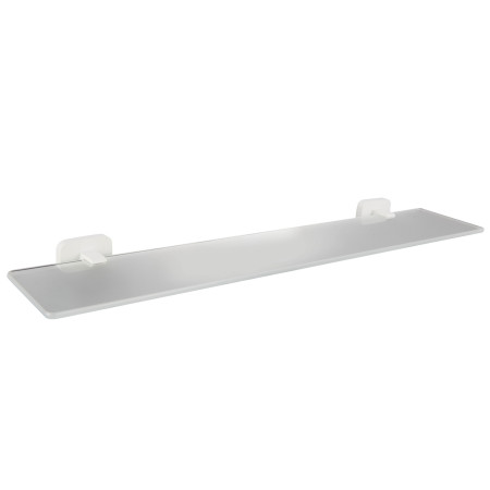 Eastbrook Asti Matt White 600mm Bathroom Glass Shelf