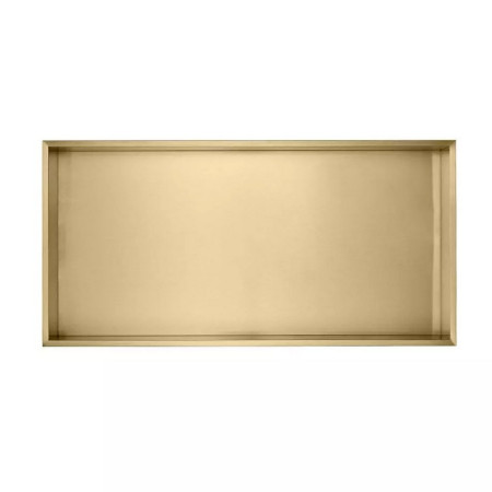 52.722 Eastbrook Brushed Brass 600 x 300mm Shower Niche Horizontal Position