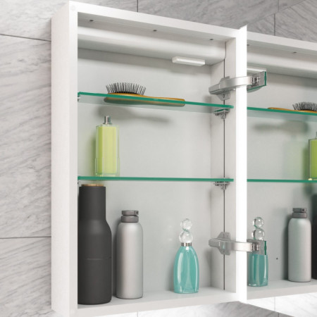 40.0028 Eastbrook Caldini 500 x 700mm One Door LED Mirror Cabinet Lifestyle