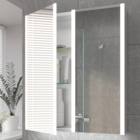 40.0029 Eastbrook Caldini 600 x 700mm Two Door LED Mirror Cabinet Lifestyle