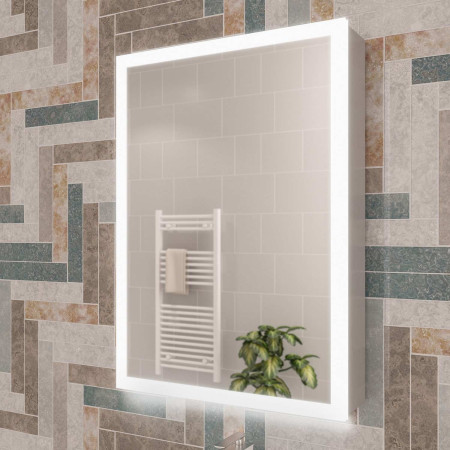 Eastbrook Cassio 500 x 700mm One Door LED Mirror Cabinet
