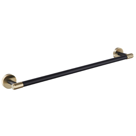 Eastbrook Catania Black and Brass 600mm Single Towel Rail
