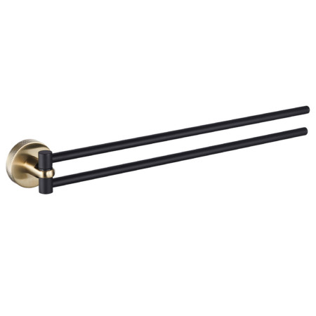 Eastbrook Catania Black and Brass Double Split Towel Rail