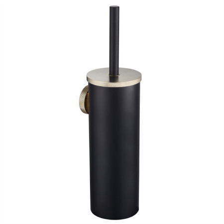 Eastbrook Catania Black and Brass Toilet Brush and Holder