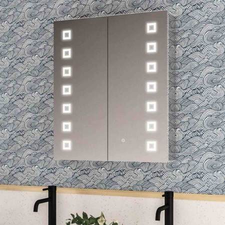 Eastbrook Chiana 600 x 700mm Two Door LED Mirror Cabinet