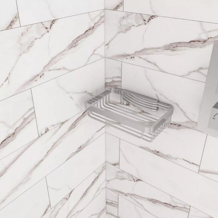Eastbrook Chrome Removable Wall Shower Basket