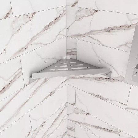 Eastbrook Chrome Tile Grout Shower Shelf