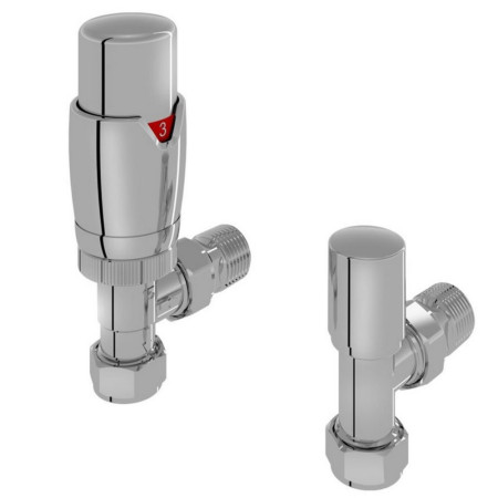 Eastbrook Darlington Chrome Angled TRV Radiator Valves