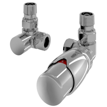 Eastbrook Darlington Chrome Corner TRV Radiator Valves