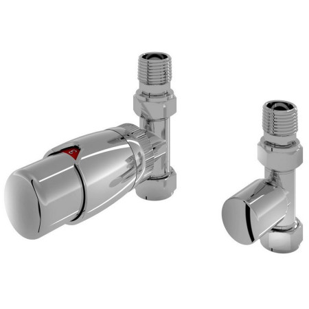 Eastbrook Darlington Chrome Straight TRV Radiator Valves