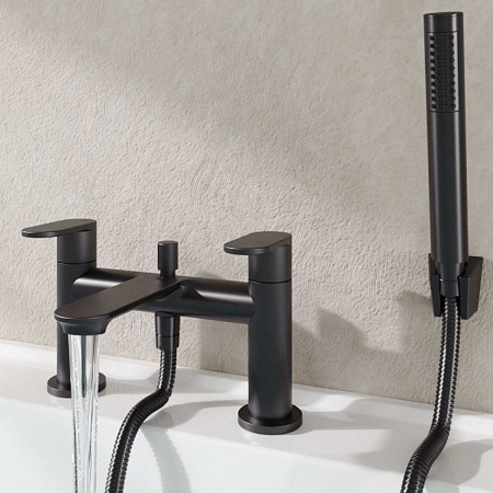 93.1029 Eastbrook Elsted Matt Black Bath Shower Mixer Lifestyle