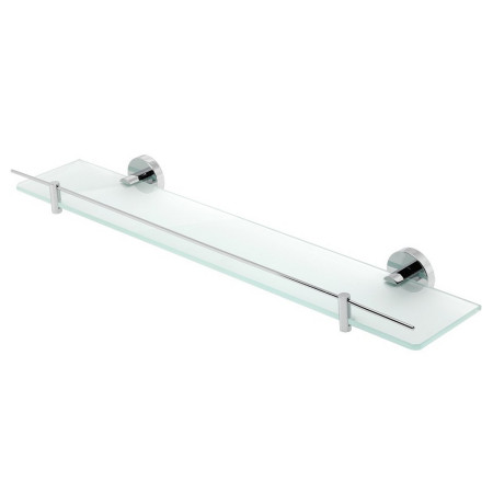 Eastbrook Genoa Chrome 600mm Glass Shelf with Barrier