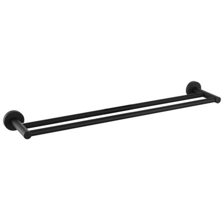 Eastbrook Genoa Matt Black Double Towel Rail