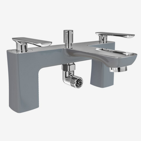 Eastbrook Helston Gloss Grey Bath Shower Mixer
