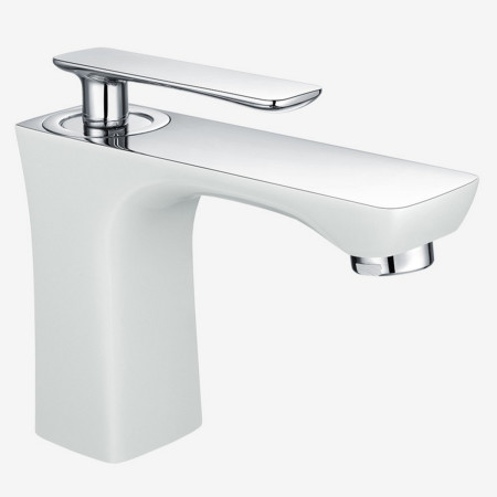 Eastbrook Helston Gloss White Basin Mixer with Waste