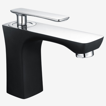 Eastbrook Helston Matt Smooth Black Basin Mixer with Waste