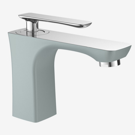 Eastbrook Helston Matt Smooth Grey Basin Mixer with Waste