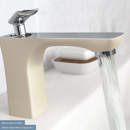 Eastbrook Helston Matt Textured Cappuccino Basin Mixer with Waste
