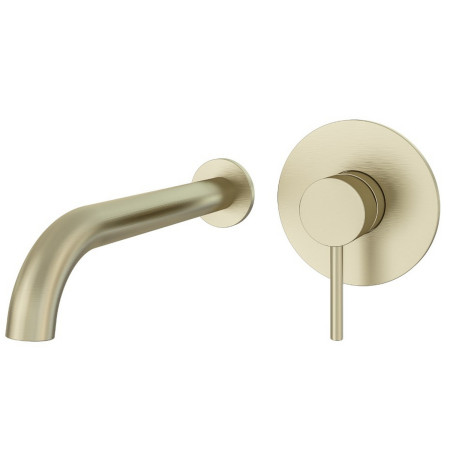 Eastbrook Heyford Brushed Brass Wall Mounted Basin Tap