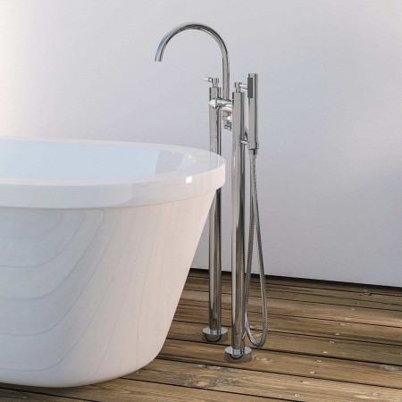Eastbrook Leith Chrome Freestanding Bath Shower Mixer