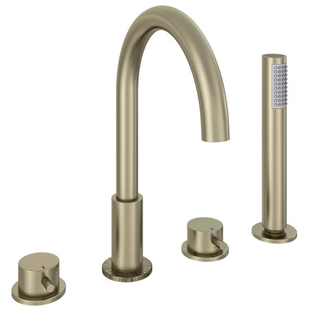 Eastbrook Meriden Brushed Brass Four Hole Bath Shower Mixer
