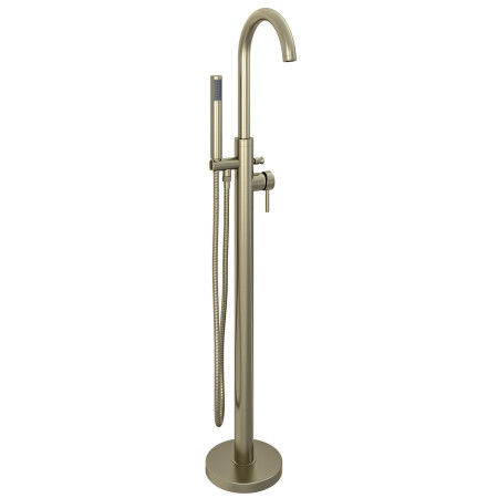 Eastbrook Meriden Brushed Brass Freestanding Bath Shower Mixer