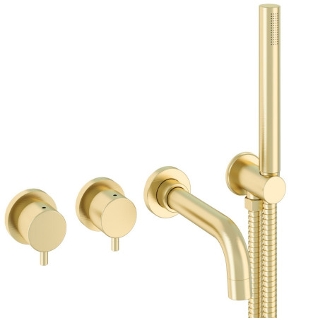 Eastbrook Meriden Brushed Brass Wall Mounted Bath Shower Mixer