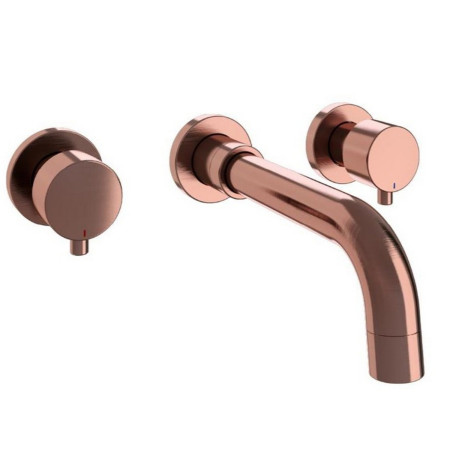 Eastbrook Meriden Brushed Bronze Wall Mounted Three Hole Bath Tap