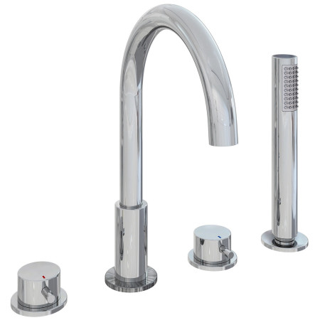 Eastbrook Meriden Chrome Four Hole Bath Shower Mixer