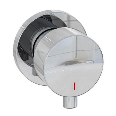 98.2047 Eastbrook Meriden Chrome Wall Mounted Three Hole Basin Mixer Hot Lever Handle