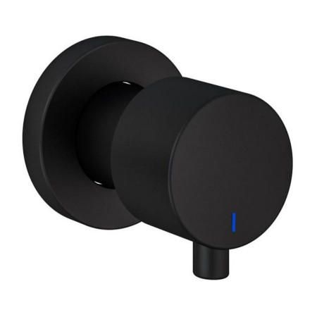 98.2048 Eastbrook Meriden Matt Black Wall Mounted Three Hole Basin Mixer Cold Lever Handle