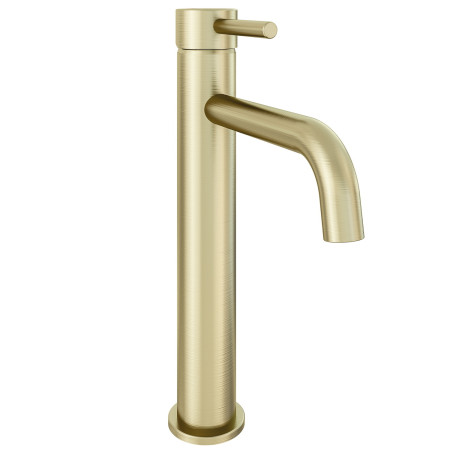 Eastbrook Meriden Tall Brushed Brass Basin Mixer with Waste