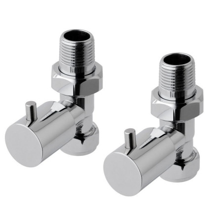 Eastbrook Minimalist Straight Round Manual Chrome Radiator Valves