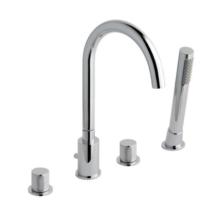 Eastbrook Prado Cylinder Chrome 4 Hole Bath Shower Mixer