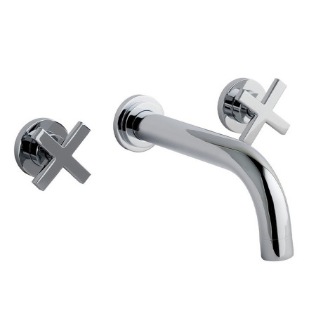 Eastbrook Prado Star Chrome 3 Hole Wall Mounted Basin Mixer