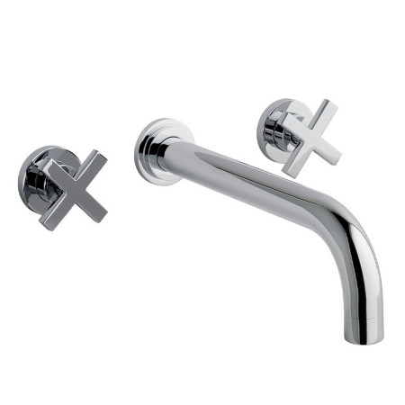 Eastbrook Prado Star Chrome 3 Hole Wall Mounted Bath Filler
